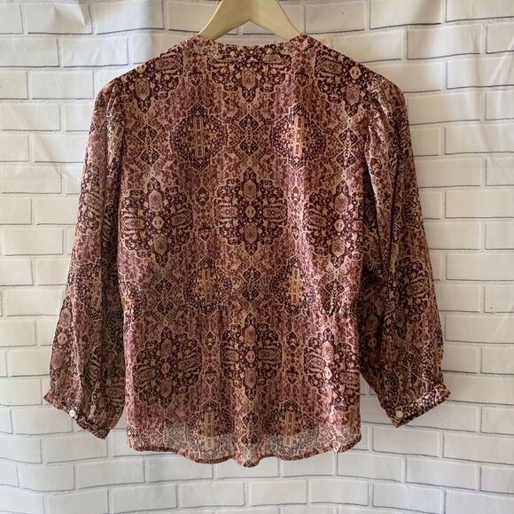 Madewell Kaleidoscope Print Peplum Top Size XS - Picture 4 of 4